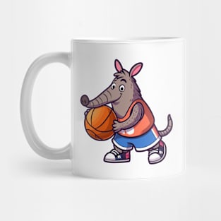 Aardvark Playing Basketball Mug